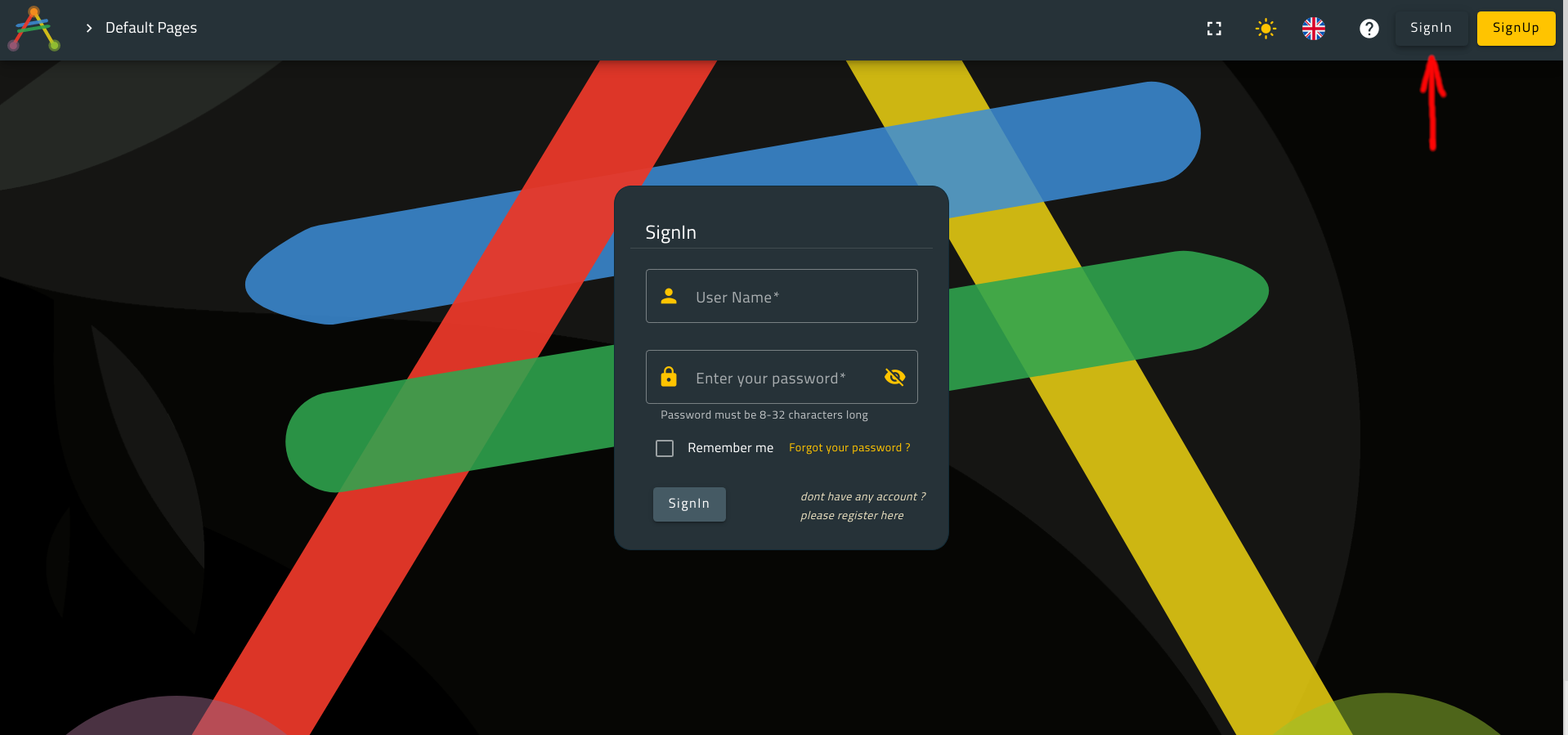 ToDoApplication - Sign In