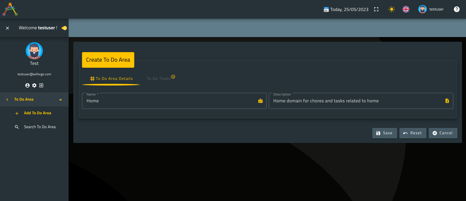 Create ToDo Area