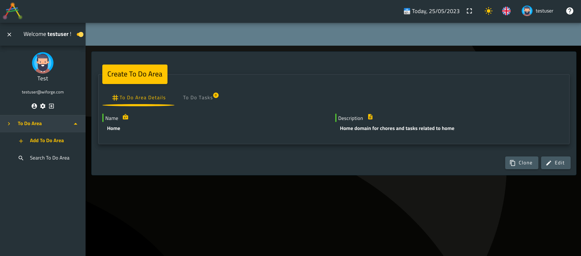 ToDo Area View Layout