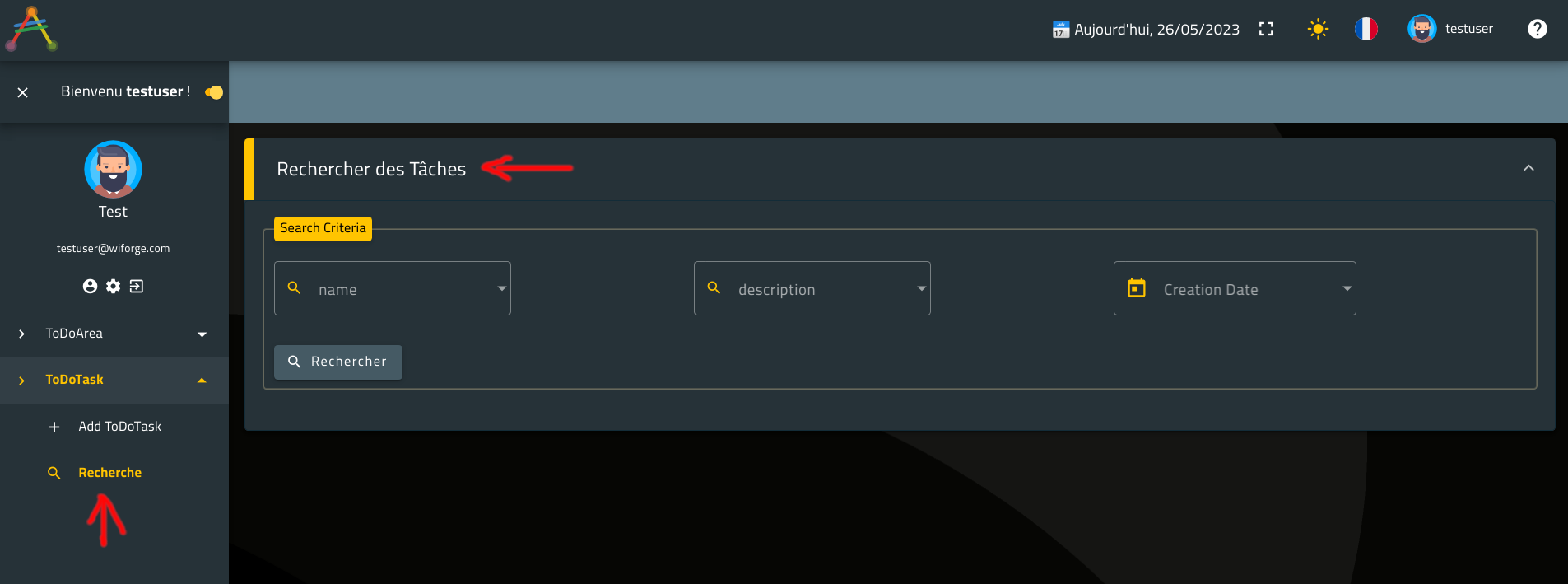ToDoApplication - French